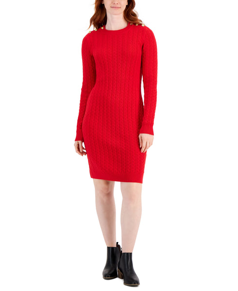 Charter Club Womens Cable Sweater Dress